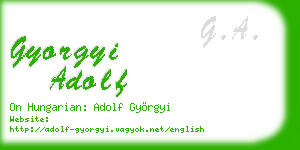 gyorgyi adolf business card