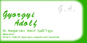 gyorgyi adolf business card